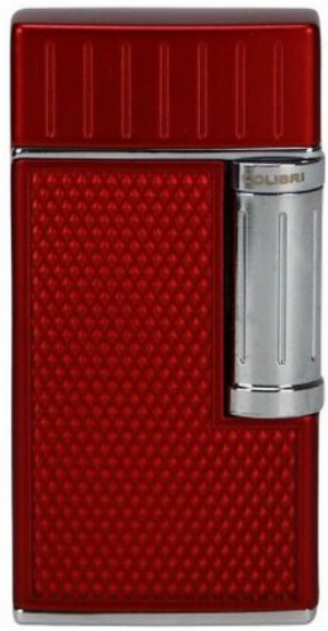Colibri Zigarren-Feuerzeug Julius II Rot/Chrom mit doppelter Schrägflamme