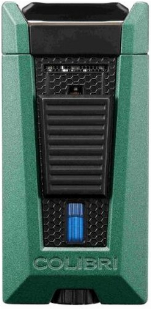 Colibri Zigarren-Feuerzeug Stealth II Grün/Schwarz Laser Jetflame 3-flammig
