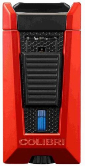Colibri Zigarren-Feuerzeug Stealth II Rot/ Schwarz Laser Jetflame 3-flammig