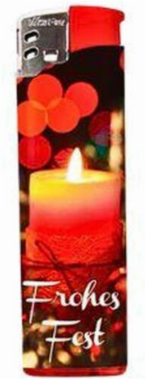 Cool Christmas Feuerzeug Kerze rot