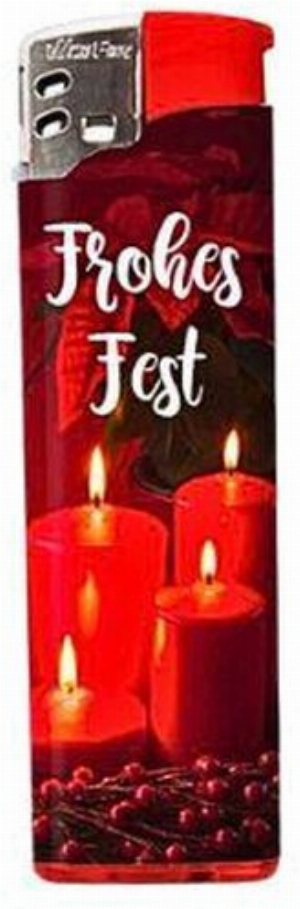 Cool Christmas Feuerzeug Weihnachtskerzen rot