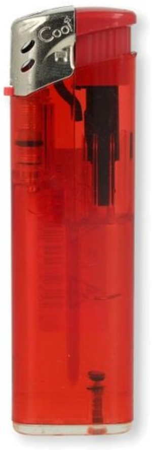 Cool Feuerzeug Transparent Rot