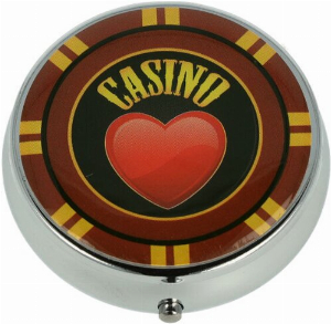 Cool Taschenaschenbecher Casino Herz Rot Rund