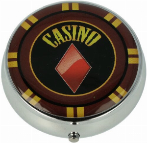Cool Taschenaschenbecher Casino Karo Rot Rund