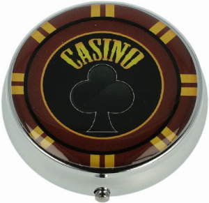 Cool Taschenaschenbecher Casino Kreuz Schwarz Rund