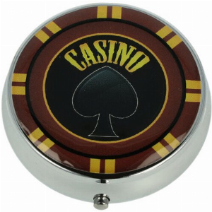 Cool Taschenaschenbecher Casino Pik Schwarz Rund