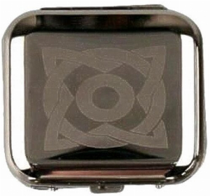 Cool Taschenaschenbecher eckig chrom poliert Oval mit Ecken