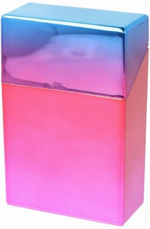 Cool Zigarettenbox für ca. 20 Stück Rainbow Blau-Rosa