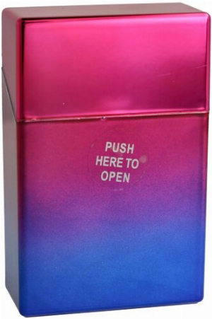 Cool Zigarettenbox für ca. 20 Stück Rainbow Rosa-Blau