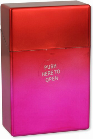 Cool Zigarettenbox für ca. 20 Stück Rainbow Rot-Lila