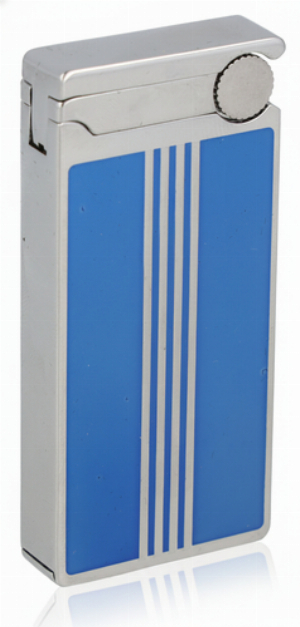 Cozy Feuerzeug 1er Jet-Flame Chrom Blau