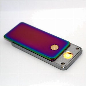 Cozy Feuerzeug USB Pull Down Regenbogen glänzend