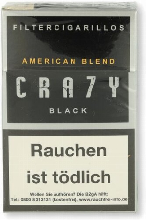 Crazy Filterzigarillos Black mit Naturdeckblatt 17er