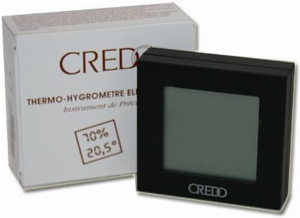 CREDO Digital-Hygrometer schwarz
