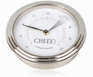 Credo Hygrometer Ø55mm mit Magnet Silber
