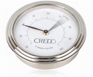 Credo Hygrometer Ø55mm mit Magnet Silber