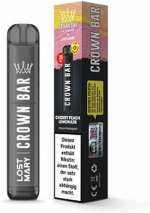 Crown Bar by Al Fakher X Lost Mary Cherry Peach Lemonade Einweg E-Zigarette 20mg