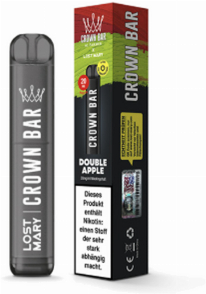 Crown Bar by Al Fakher X Lost Mary Double Apple Einweg E-Zigarette 20mg