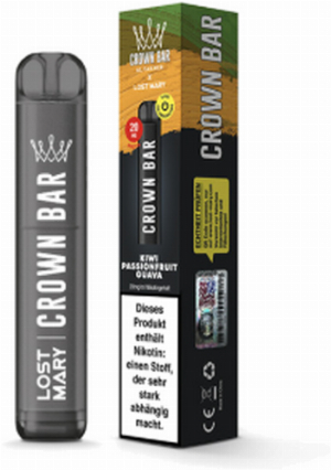 Crown Bar by Al Fakher X Lost Mary Kiwi Passion Fruit Guava Einweg E-Zigarette 20mg