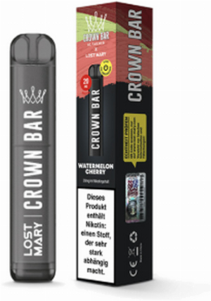 Crown Bar by Al Fakher X Lost Mary Watermelon Cherry Einweg E-Zigarette 20mg