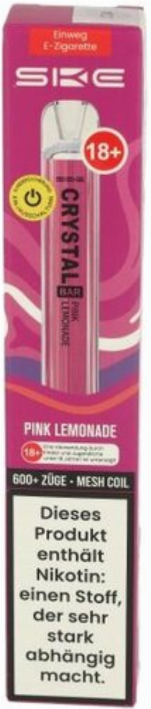 SKE Crystal Bar Pink Lemonade Einweg E-Zigarette 20mg
