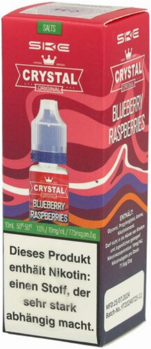 SKE Crystal Blueberry Raspberries Nikotinsalzliquid 10mg/ml 10ml