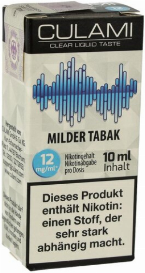 Culami Liquid Dezenter Tabak 12mg