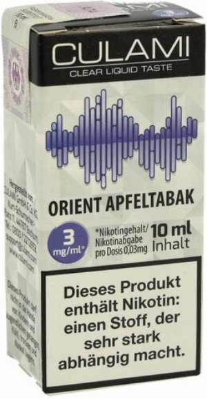 Culami Liquid Orient Apfeltabak 3mg