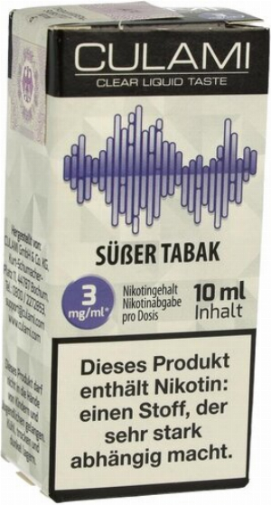Culami Liquid Süßer Tabak 3mg