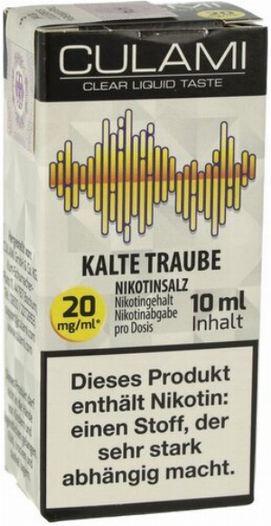 Culami Nikotinsalzliquid Kalte Traube 20mg