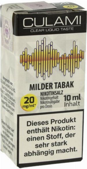 Culami Nikotinsalzliquid Dezenter Tabak 20mg