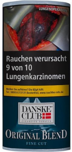 Danske Club Tabak Fine Cut Blau 40g Päckchen Zigarettentabak 