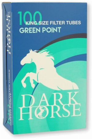 Dark Horse King Size Green Point Zigarettenhülsen mit Menthol-Kapsel 100 Stk.