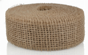 Dekoband Jute 50mm natur ohne Draht