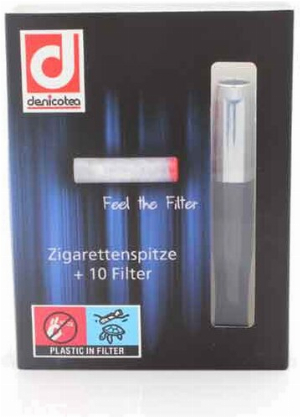 Denicotea Zigarettenspitze 20242 schwarz/silber