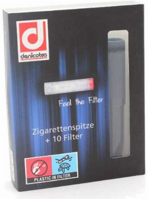 Denicotea Zigarettenspitze 20265 schwarz kurz
