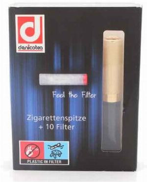 Denicotea Zigarettenspitze 20266 schwarz/gold