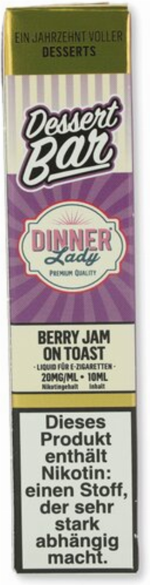 Dinner Lady Dessert Bar Berry Jam on Toast Liquid20mg