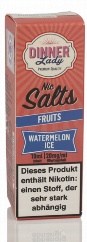 Dinner Lady Fruits Liquid Watermelon Ice Nic Salt 10ml 20mg