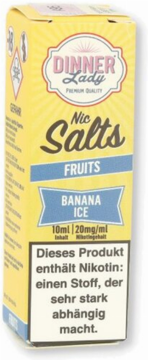 Dinner Lady Liquid Banana Ice Nic Salt 10ml 20mg
