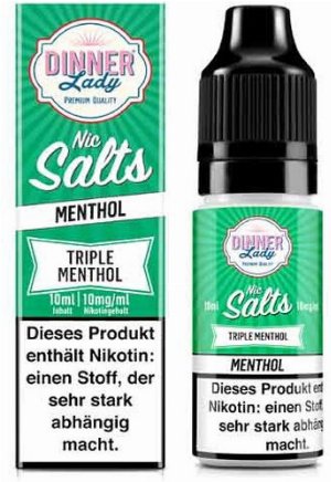 Dinner Lady Liquid Triple Menthol Nic Salt 10ml 10mg