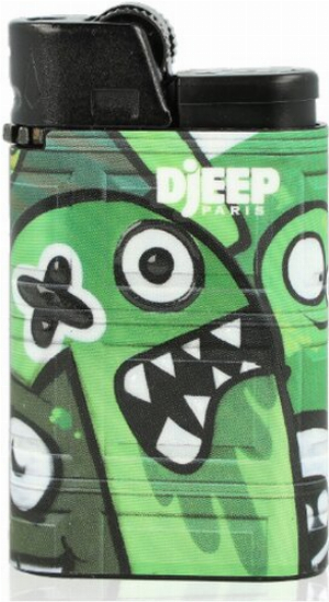 Djeep Paris Feuerzeug Graffiti Grün Monster