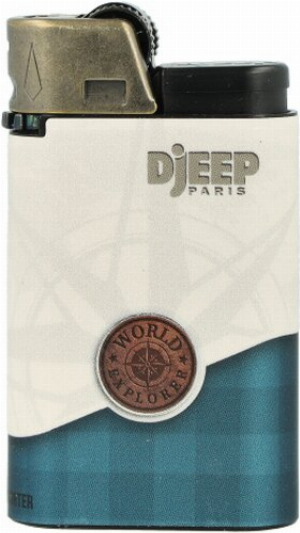 Djeep World Explorer Feuerzeug Beige, Blau
