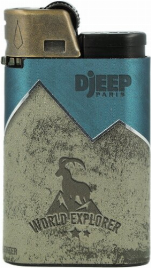 Djeep World Explorer Feuerzeug Blau, Oliv