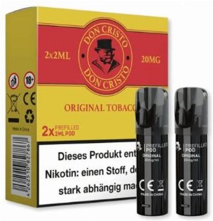 Don Cristo Original Tobacco Prefilled Pod 20mg 2x2ml