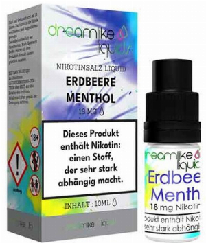 Dreamlike Nikotinsalz Liquid Erdbeere Menthol 18mg