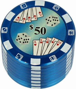 Dreamliner Grinder Pokerchip Blau 3-teilig