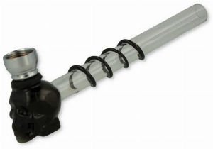 Dreamliner Kräuterpfeife Totenkopf Schwarz