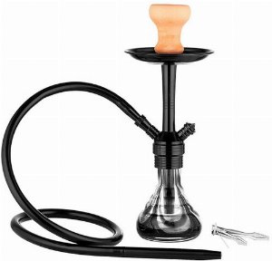 Dreamliner Shisha 1er, 42cm, schwarz-transparent, Silikonschlauch