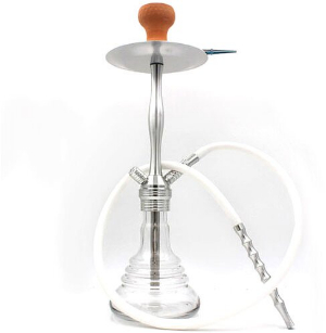 Dreamliner Shisha 1er, 56cm transp./Säule silber
